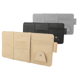 Multiuso <span class=keywords><strong>Auto</strong></span> parasole custodia con Multi-pockets in pelle PU Organizer per carte di credito e occhiali - Product Image 2