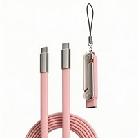 Câble de charge pour téléphone Type-C 240W, charge super rapide, transfert de données, avec gaine en silicone liquide et support pour téléphone