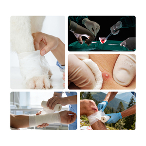 Venda de gasa tórpica de compresión táctica para empacar heridas, gasa de algodón arrugada plegada en Z - Product Image 6