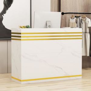 Mostradores de Recepción Pequeños de Madera con Logotipo Personalizado Zxm, Mostrador de Caja Moderno de MDF para Comercio Minorista, Conveniencia para Tiendas de Ropa y Barberías - Product Image 5