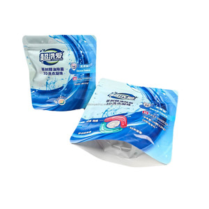 Sacs pochette debout en plastique personnalisés Capsules de détergent Poudre à lessive Dosettes de vaisselle Sacs d'emballage en plastique - Product Image 2