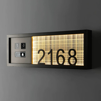 Plaque de porte électronique intelligente murale pour hôtel, rétroéclairée, avec numéro 3D, identificateur de chambre pour maison d'hôtes et appartement