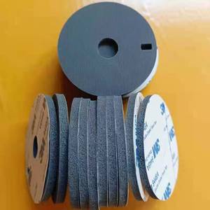 Tampon en feutre rond en mousse de silicone gris pour meubles 50x10x5 Antidérapant Résistant à la chaleur Auto-adhésif - Product Image 4