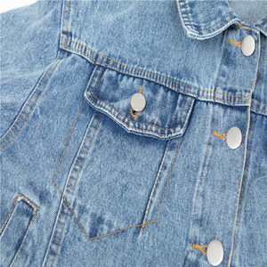 Vintage <span class=keywords><strong>Giacca</strong></span> di Jeans da Donna Ricamo Floreale Streetwear Cappotto <span class=keywords><strong>Giacca</strong></span> Da Cowboy - Product Image 6