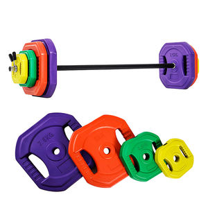 Juego de Pesas de Cemento Ecológicas para Gimnasio, Barra de Pesas Ajustable, Discos de Pesas Libres de 10 kg, 15 kg, 20 kg, 30 kg, 40 kg, 45 kg - Product Image 1