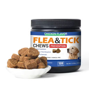 Golosinas Masticables Suaves Naturales y Orgánicas con Alto Contenido de Proteínas, Repelente de Plagas para <span class=keywords><strong>Perros</strong></span> y Gatos - Glucosamina, Condroitina, Omega-3, Control de Pulgas y Garrapatas, Refuerzo Inmunológico - Product Image 1