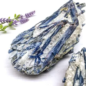 Оптовая продажа, Натуральный Необработанный кианитовый камень, Голубой Кианит с кварцевым камнем, грубый драгоценный камень для украшения