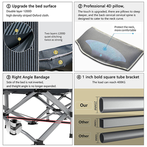 Giường xếp dã ngoại siêu nhẹ kiểu mới, thiết bị ngoài trời nhẹ, dành cho người lớn, có thể điều chỉnh độ cao - Product Image 4