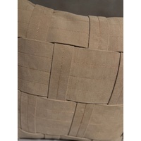 Coussins carrés brodés en coton et lin tissés à la main, robustes et relaxants, à motif géométrique, pour la décoration intérieure et l'hôtellerie de luxe