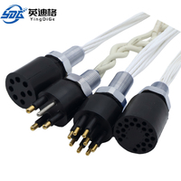 Connecteur étanche haute intensité pour applications aérospatiales et sous-marines, 8 broches mâle/femelle IP68