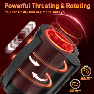 TT FOREST Erkekler İçin Ayarlanabilir Döner Mastürbatör, Yetişkin Erkek Penis Eğitimi için 7 Hızlı Dönüş Uzatmalı Teleskopik Uçak Kupası - Product Image 4