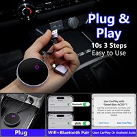 Adaptateur sans fil CarPlay et Android Auto Fuallwin pour voitures avec CarPlay filaire d'usine, connexion automatique