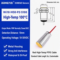 Capteur de proximité inductif résistant à la chaleur Domenzi M30, sortie NPN NO, 10 mm, IP67, pour l'automatisation industrielle et les lignes de production