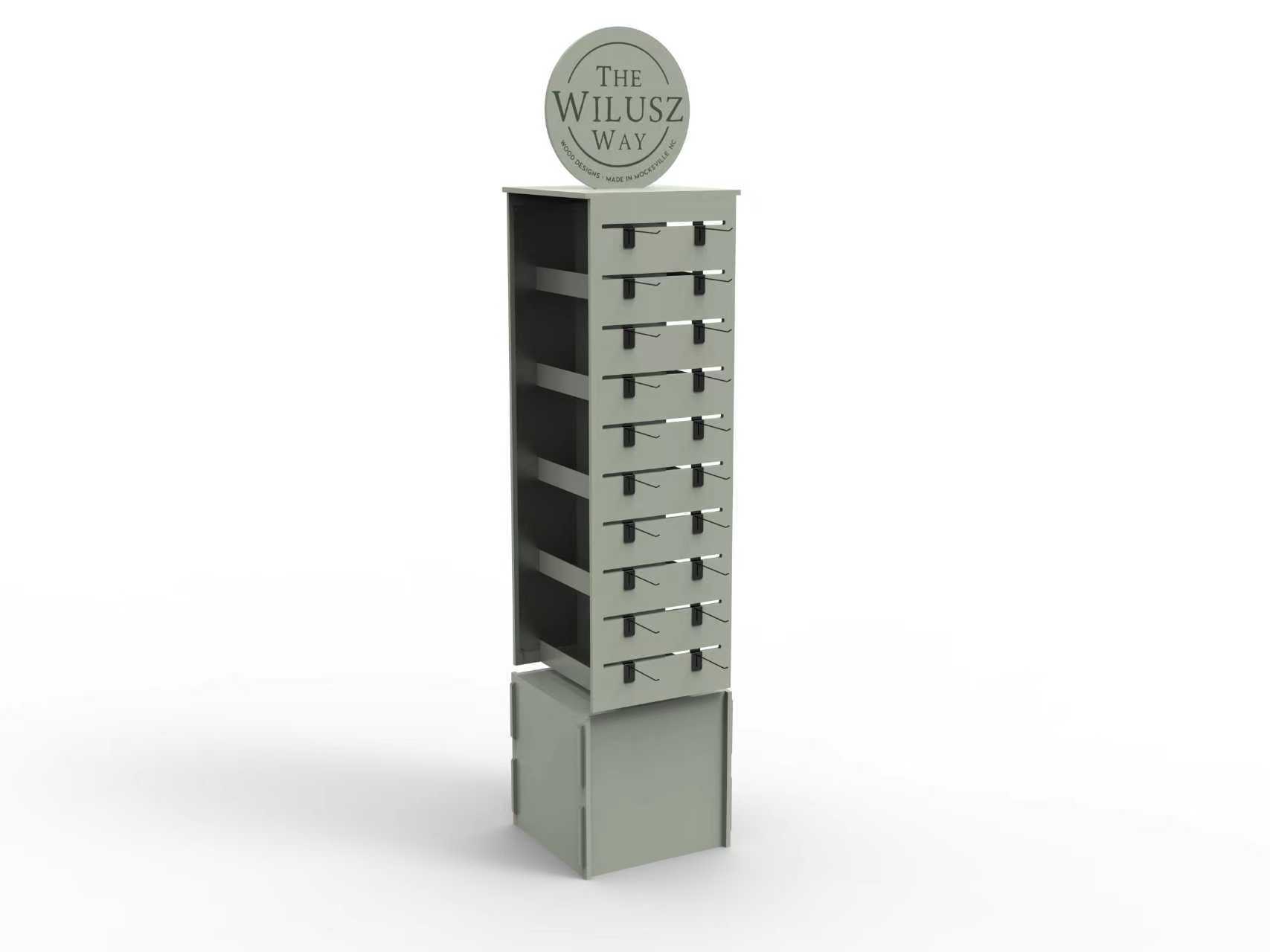 Customized Wooden Magnet Display Rack Spin Travel Souvenirs Display Stand for Supermarket and Gift Store — view 6
