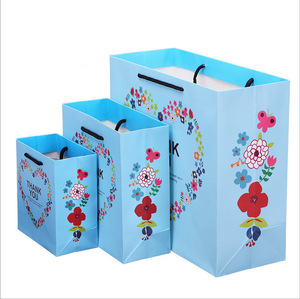 Cổ Phiếu Tùy Chỉnh Logo Cảm Ơn Bạn Quà Tặng Cửa Hàng Xử Lý Mua Sắm Bao Bì Túi Giấy Với Ribbon Xử Lý - Product Image 3