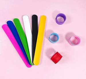 Wholesale Silicone <b>Slap</b> Bracelets Custom <b>Slap</b> <b>Bands</b> With LogoParty Bulk Blank Soft Wristband With Silk Screen Color Printing - Product Image 3