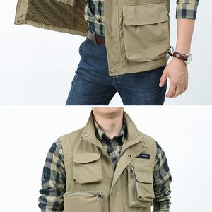 Gilet d'extérieur professionnel, tissu durable et résistant aux rayures, séchage rapide, UPF50+, grande capacité de rangement pour la pêche, la randonnée et la chasse - Product Image 5