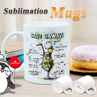 Mug en Céramique Blanc OEM Personnalisable 11oz, Haut de Gamme, Écologique, Moderne, Vierge, pour Sublimation, Capacité 325ml