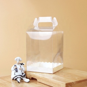 Boîte à gâteau transparente de 6 pouces, portable, de haute qualité, luxueuse, pour mariage, anniversaire, fête, respectueuse de l'environnement, recyclable, en PET - Product Image 3