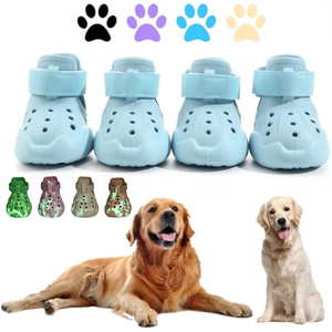 Sandalias para Mascotas de Materiales de Goma de Alta Calidad, Suela Antideslizante Resistente, Botas para Perros Ajustables e Impermeables - Product Image 1