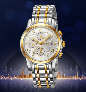 SKMEI นาฬิกาควอตซ์สำหรับผู้ชาย, นาฬิกาควอตซ์ด้านหลังสแตนเลสสตีลจากญี่ปุ่น2306 - Product Image 6