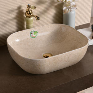 Lavabo de cerámica de arte redondo de estilo de lujo europeo Lavabo de baño de hotel con estilo europeo ligero - Product Image 2