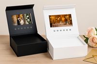 Boîte à musique magnétique personnalisée avec écran LCD 4 pouces, carte de vœux imprimée sur mesure pour présentation en gros