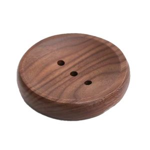 Porte-savon ovale en bois massif fait main avec drainage intégré - Product Image 5