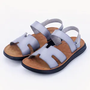 Fashion Trend New Color Matching Handmade Italian Leather Sandals Indoor Outdoor Beach Shoes