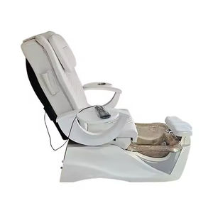Muebles de salón de uñas profesionales personalizados, silla de pedicura eléctrica reclinable de lujo con cama de masaje, sillas de pedicura con Motor - Product Image 2