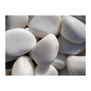 China Supply DL-019 Honed Snow White Tumbled Natural Pebble Stone