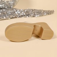 Chaussons à talons épais pour femmes, best-sellers chics, exclusivité africaine, grandes tailles, tongs