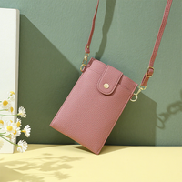 Sac à bandoulière pour téléphone en cuir PU pour femme, fermeture éclair, poche cachée pour téléphone portable, taille moyenne, écologique, léger, tendance