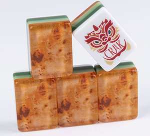 Tuiles de Mahjong américaines personnalisées, 160 pièces, neuves, de luxe, modernes, portables, à 4 couches, avec impression intérieure en grain de bois, en acrylique - Product Image 6