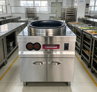 Four à induction rotatif automatique robuste pour la cuisson des pains frits, idéal pour les stations de cuisson en cuisine ouverte d'hôtel