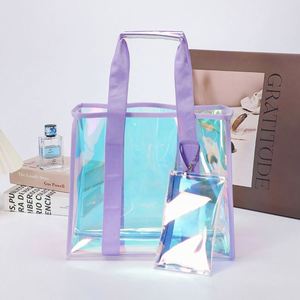 Bolso de Mano Holográfico Impermeable con Bolsa Pequeña para Viajes a la Playa y Compras - Product Image 3