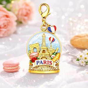 Portachiavi in Lega di Zinco Personalizzato Placcato Oro a Prezzo di Fabbrica per <span class=keywords><strong>Parigi</strong></span> - Product Image 2