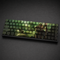 Keyboards Diy Custom LOL Sherwood Forest Ashe 68 Key PBT Dye Sublimation Side Printed Keycaps Cherry Profile Keyboard Set