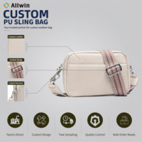 Individuelles Logo Strukturierte PU-Leder Handtasche Kleine Rechteckige Schultertasche mit Verstellbarem Jacquard-Riemen für den Großhandel