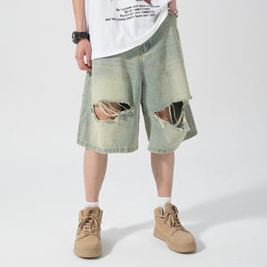 Nouveau style été 2026 – Short en jean rétro pour homme – Short en jean droit ample et tendance pour jeune homme - Product Image 2