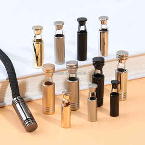 Mới tùy chỉnh Áo khoác màu dây rút dây đàn hồi cuối mùa xuân khóa dây kim loại khóa Stopper dây kết thúc - Product Image 1