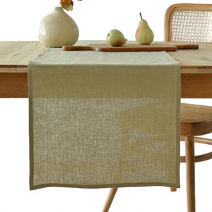 Best Quality Mint Green Linen Classic Style Table <b>Runner</b> Eco-Friendly Durable Custom Size Low MOQ Wedding Party Home - Product Image 1