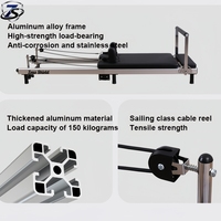 Reformer et lit de Pilates en aluminium pliable, portable et durable de qualité professionnelle, vente en gros directe usine pour les salles de sport