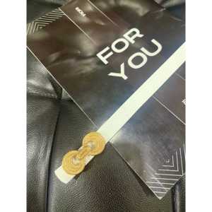 Ceinture pour femme Fiori, boucle à double ardillon en alliage, style décontracté, ceinture en PU - Product Image 1