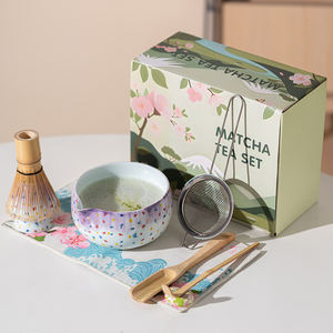 Nouvel ensemble d'outils en porcelaine japonaise de 8 pièces pour matcha, avec bol à matcha dégradé résistant à la chaleur, <span class=keywords><strong>pot</strong></span> à matcha et boîte cadeau - Product Image 5