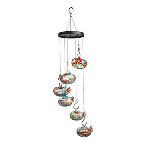 เครื่องให้อาหารนกฮัมมิงเบิร์ดแบบแขวนและแบบแขวนสำหรับกลางแจ้งกระดิ่งลมที่มีเสน่ห์สำหรับการจัดสวนและพื้นไม้ที่น่าสนใจสำหรับการดู - Product Image 5