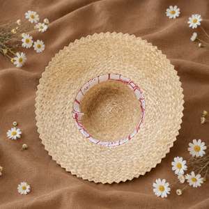 Sombrero de Paja Lontar, Color Beige, Tejido, de Ala Ancha, Estilo Casual de Playa, Unisex para Adultos, Plegable, Transpirable, Ecológico, para Primavera y Verano - Product Image 5