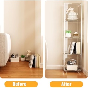 Manufacturer Direct Custom Clear Acrylic Modern <b>Floating</b> Shelf Corner Bookcase for Book Organizer for - Product Image 3