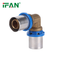 IFAN – raccords de presse en laiton PEX de haute qualité, 16-32MM, raccord coudé PEX pour le chauffage au sol