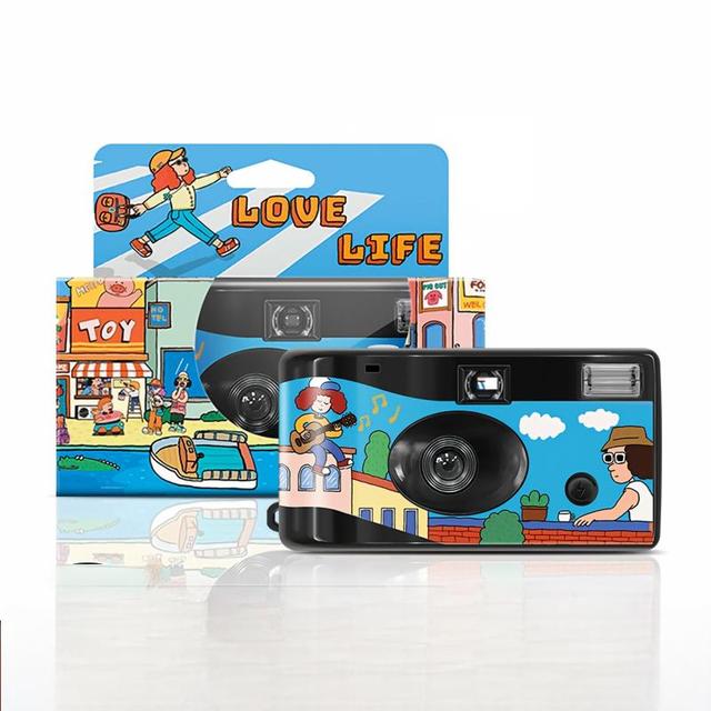 Single Use Film Camera "Love Life" Illustrated Edition Disposable Point and Shoot Camera Color Half-Frame 36 Shots
